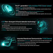 Load image into Gallery viewer, BLATN BR-K CO2 PM2.5 air quality monitor TVOC Formaldehyde detector - blatn shop