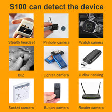 이미지를 갤러리 뷰어에 로드 , BRWISSEN S100 Anti Spy Detector Hidden Camera Detector GPS MAG RF Tracking Strong Magnetic Wireless Bug Scanner
