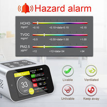 이미지를 갤러리 뷰어에 로드 , BRWISSEN BR-A16 Air Quality Monitor Indoor Pollution Tester for PM1.0 PM2.5 PM10 TVOC HCHO Formaldehyde
